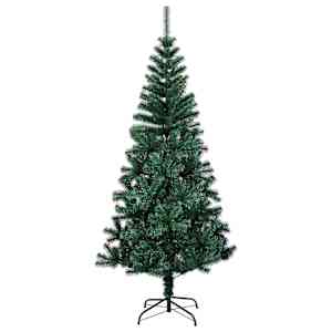 Umělý osvětlený vánoční stromeček Zelená 120 cm PVC a kov - obrázek 5