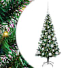 vidaXL Tehis pre-lit j&otilde;ulupuu Roheline 120 cm PVC ja metall