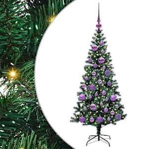 Umělý osvětlený vánoční stromeček Zelená 120 cm PVC a kov - obrázek 2