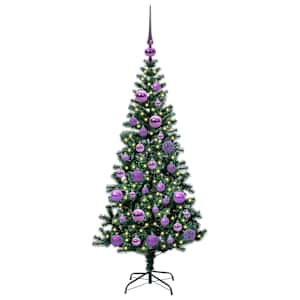 Umělý osvětlený vánoční stromeček Zelená 120 cm PVC a kov - obrázek 3