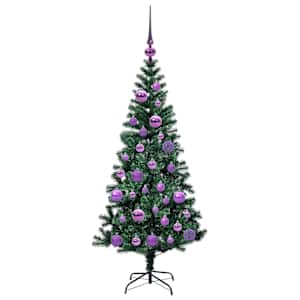 Umělý osvětlený vánoční stromeček Zelená 120 cm PVC a kov - obrázek 4