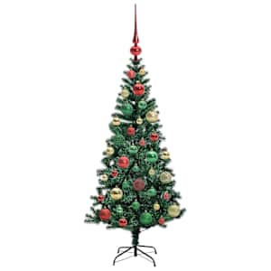 Umělý osvětlený vánoční stromeček Zelená 120 cm PVC a kov - obrázek 6
