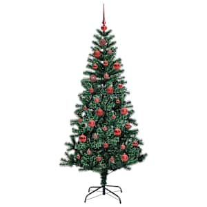 Umělý osvětlený vánoční stromeček Zelená 150 cm PVC a kov - obrázek 4