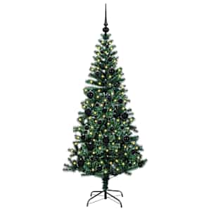 Umělý osvětlený vánoční stromeček Zelená 150 cm PVC a kov - obrázek 3