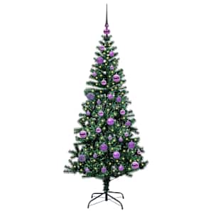 Umělý osvětlený vánoční stromeček Zelená 150 cm PVC a kov - obrázek 3