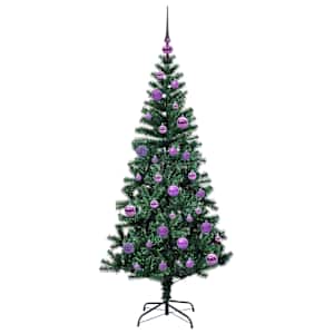 Umělý osvětlený vánoční stromeček Zelená 150 cm PVC a kov - obrázek 4