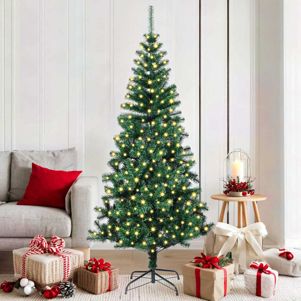 vidaXL BraddeCrăciunartificial Verde 180cm PVC