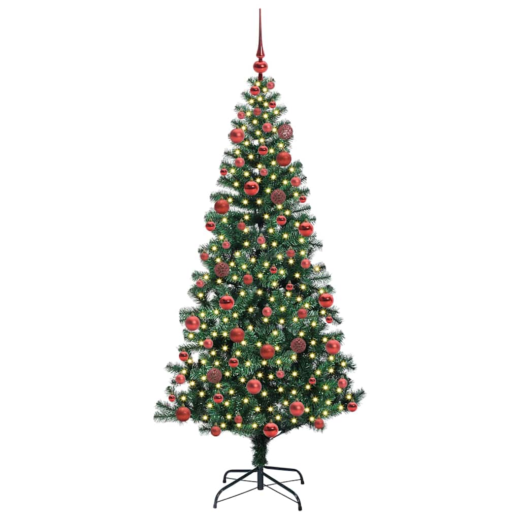 Thumbnail - vidaXL Künstlicher vorbeleuchteter Weihnachtsbaum Grün 180 cm