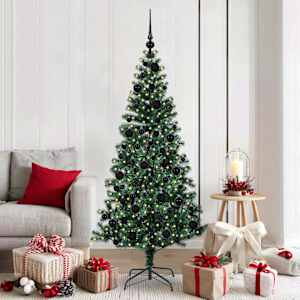 Umjetna preddekorirana božićna jelka med 300 LED Zelena 180 cm