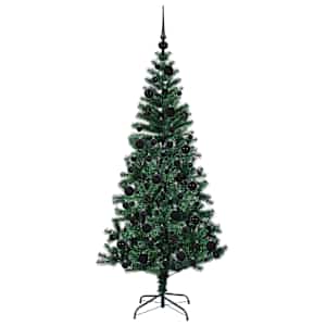 Umělý osvětlený vánoční stromeček Zelená 180 cm PVC a kov - obrázek 4