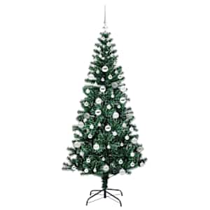 Umělý osvětlený vánoční stromeček Zelená 180 cm PVC a kov - obrázek 4