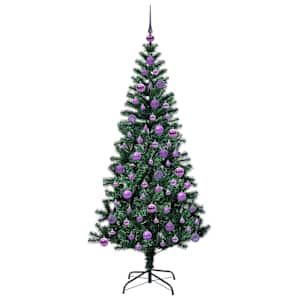 Umělý osvětlený vánoční stromeček Zelená 180 cm PVC a kov - obrázek 4