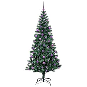 Umělý osvětlený vánoční stromeček Zelená 210 cm PVC a kov - obrázek 4