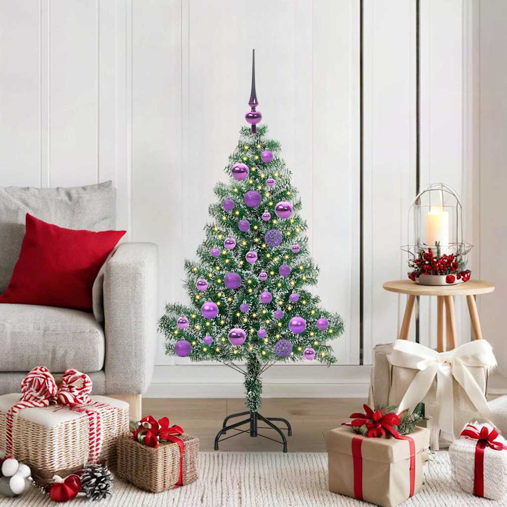 Arbre de Noël artificiel floconné de neige avec lumière LED