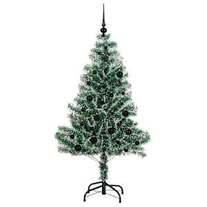 Umělý vánoční stromeček se sněhem a LED osvětlením 150 cm - obrázek 4