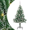vidaXL Kunstlik j&otilde;ulupuu lumeja fluffiga koos LED-valgusega 150 cm