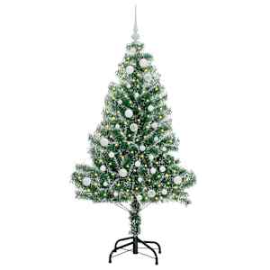 Umělý vánoční stromeček se sněhem a LED osvětlením 150 cm - obrázek 3
