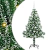 vidaXL Kunstlik j&otilde;ulupuu lumeja fluffiga koos LED-valgusega 150 cm
