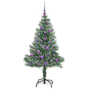 Umělý vánoční stromeček se sněhem a LED osvětlením 150 cm - obrázek 3