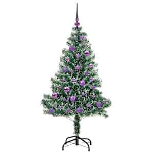 Umělý vánoční stromeček se sněhem a LED osvětlením 150 cm - obrázek 4