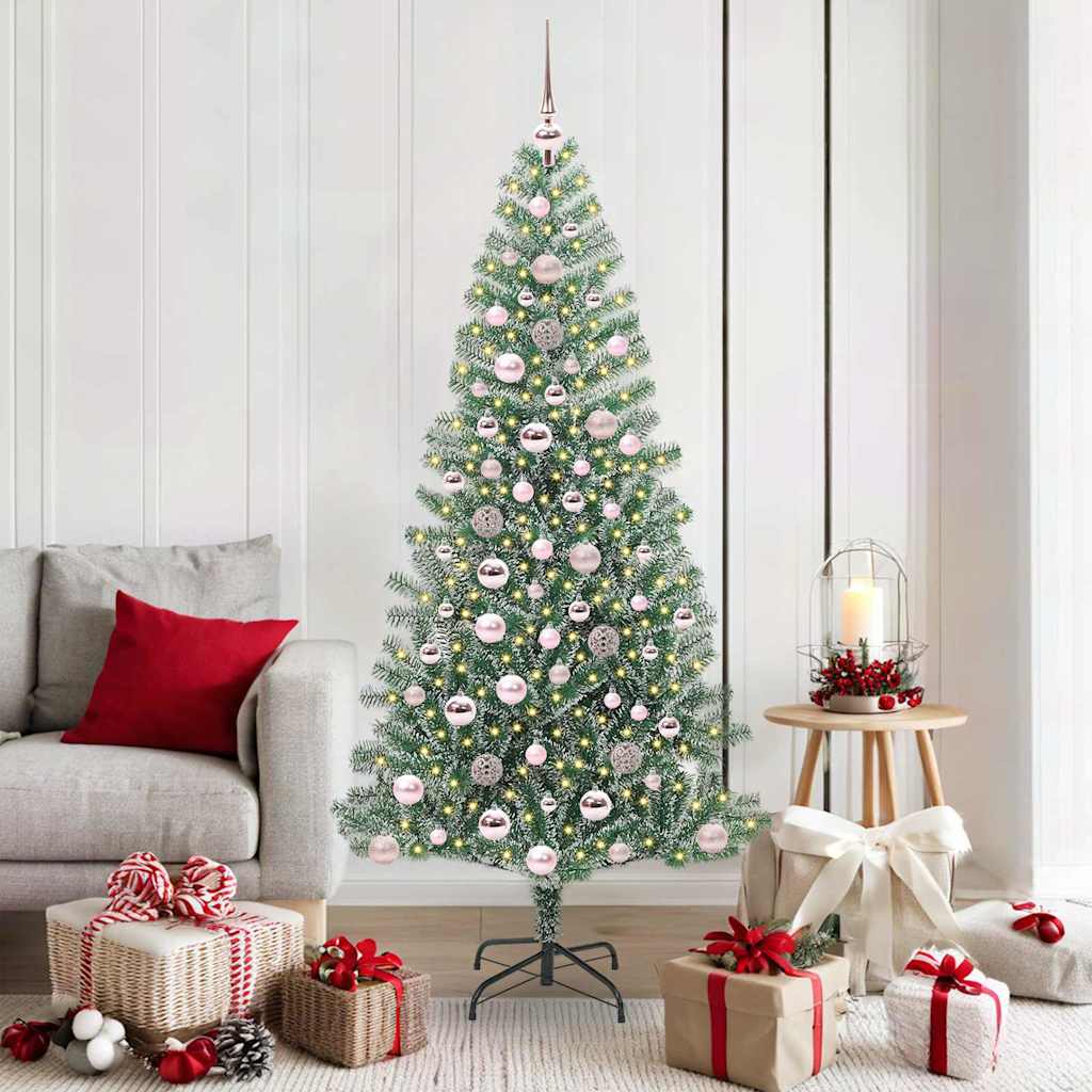 Arbre de Noël artificiel floconné de neige avec lumière LED