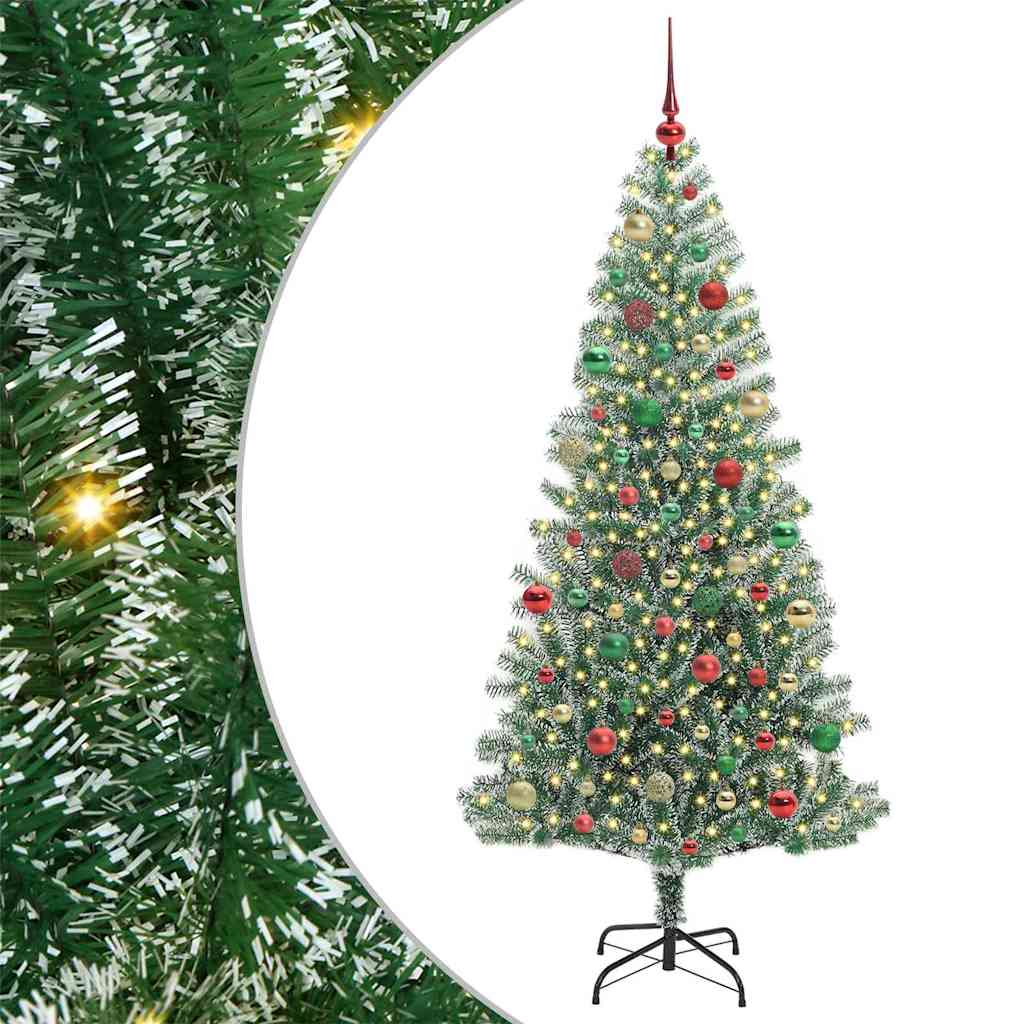Arbre de Noël artificiel floconné de neige avec lumière LED