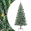 vidaXL Kunstlik j&otilde;ulupuu lumeja fluffiga koos LED-valgusega 210 cm
