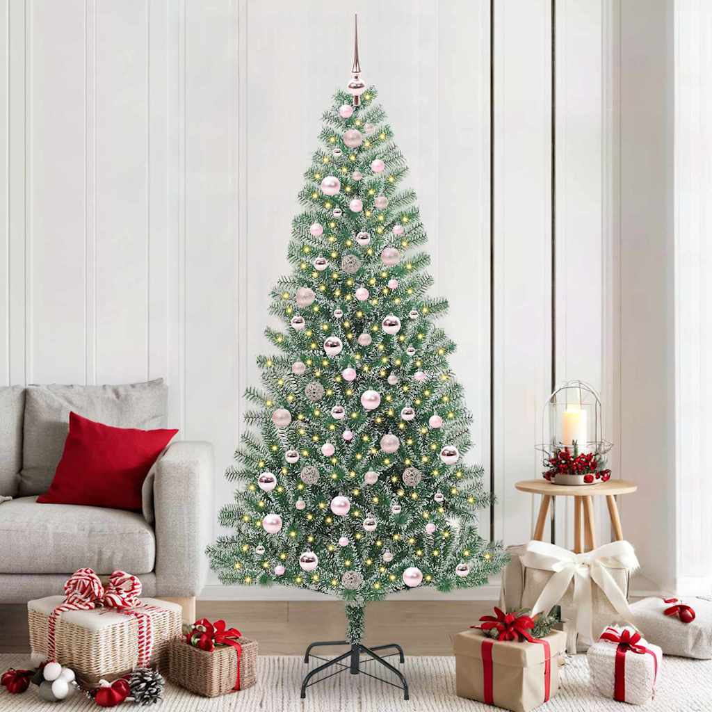 Arbre de Noël artificiel floconné de neige avec lumière LED