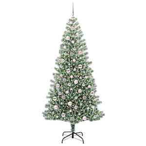Umělý vánoční stromeček se sněhem a LED osvětlením 210 cm - obrázek 3