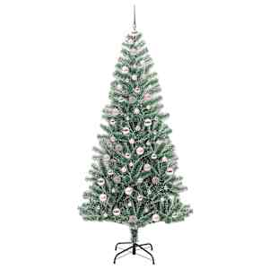 Umělý vánoční stromeček se sněhem a LED osvětlením 210 cm - obrázek 4