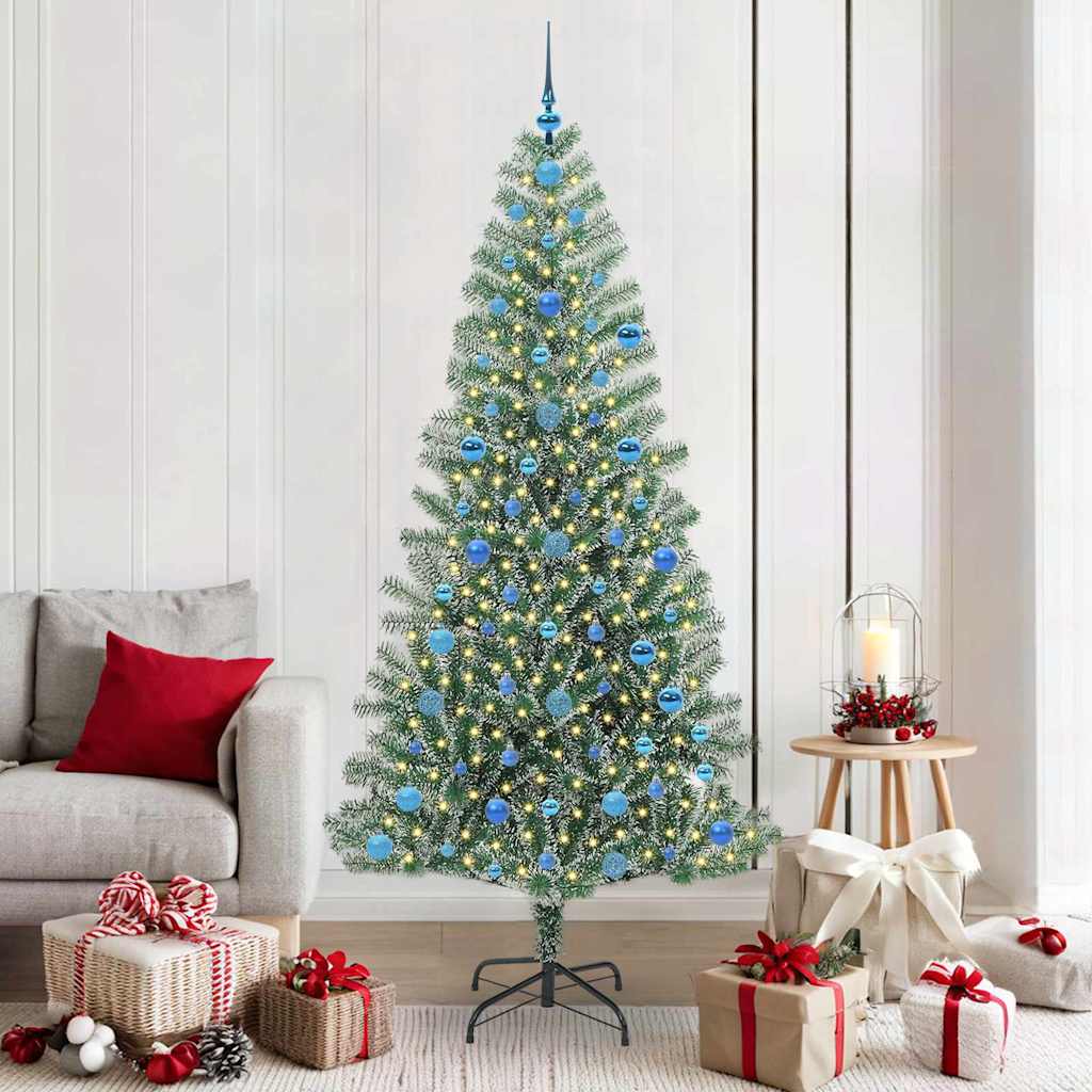 Arbre de Noël artificiel floconné de neige avec lumière LED