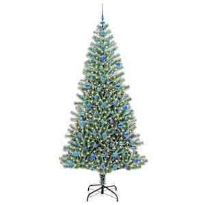 Umělý vánoční stromeček se sněhem a LED osvětlením 210 cm - obrázek 3