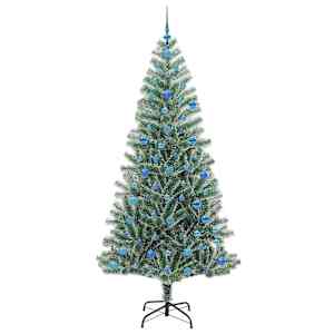 Umělý vánoční stromeček se sněhem a LED osvětlením 210 cm - obrázek 4