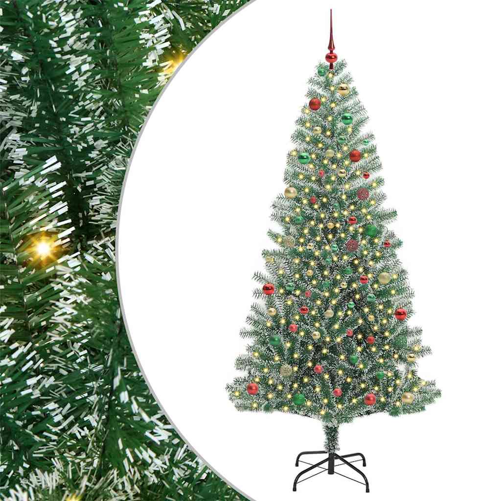 Arbre de Noël artificiel floconné de neige avec lumière LED
