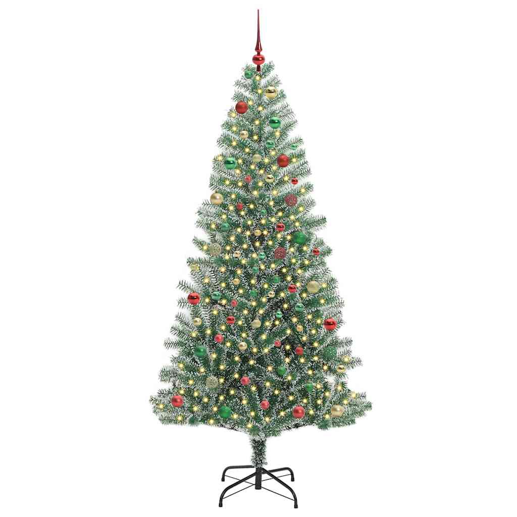 Thumbnail - vidaXL Künstlicher Weihnachtsbaum beschneit mit LED Licht 210 cm