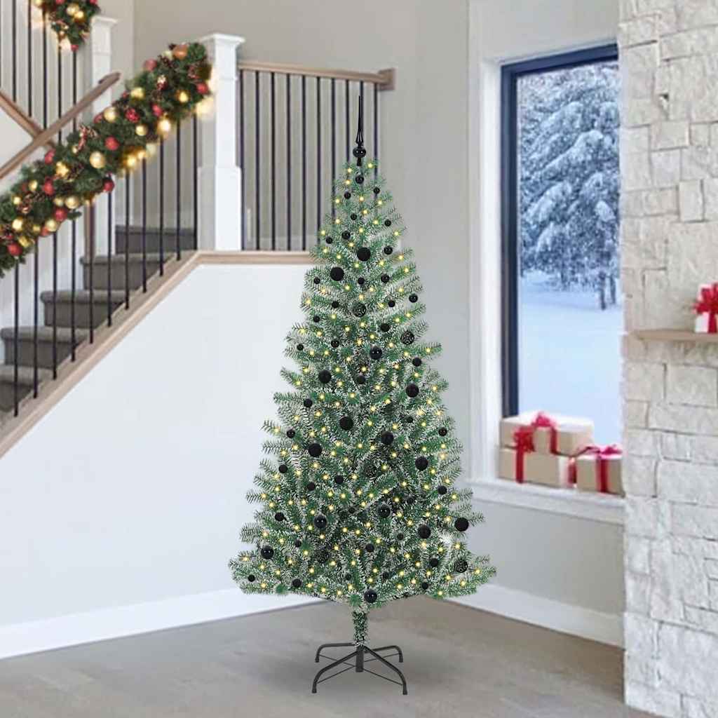 Arbre de Noël artificiel floconné de neige avec lumière LED