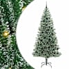 vidaXL Kunstlik j&otilde;ulupuu lumeja fluffiga koos LED-valgusega 240 cm