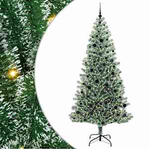 Umělý vánoční stromeček se sněhem a LED osvětlením 240 cm - obrázek 2