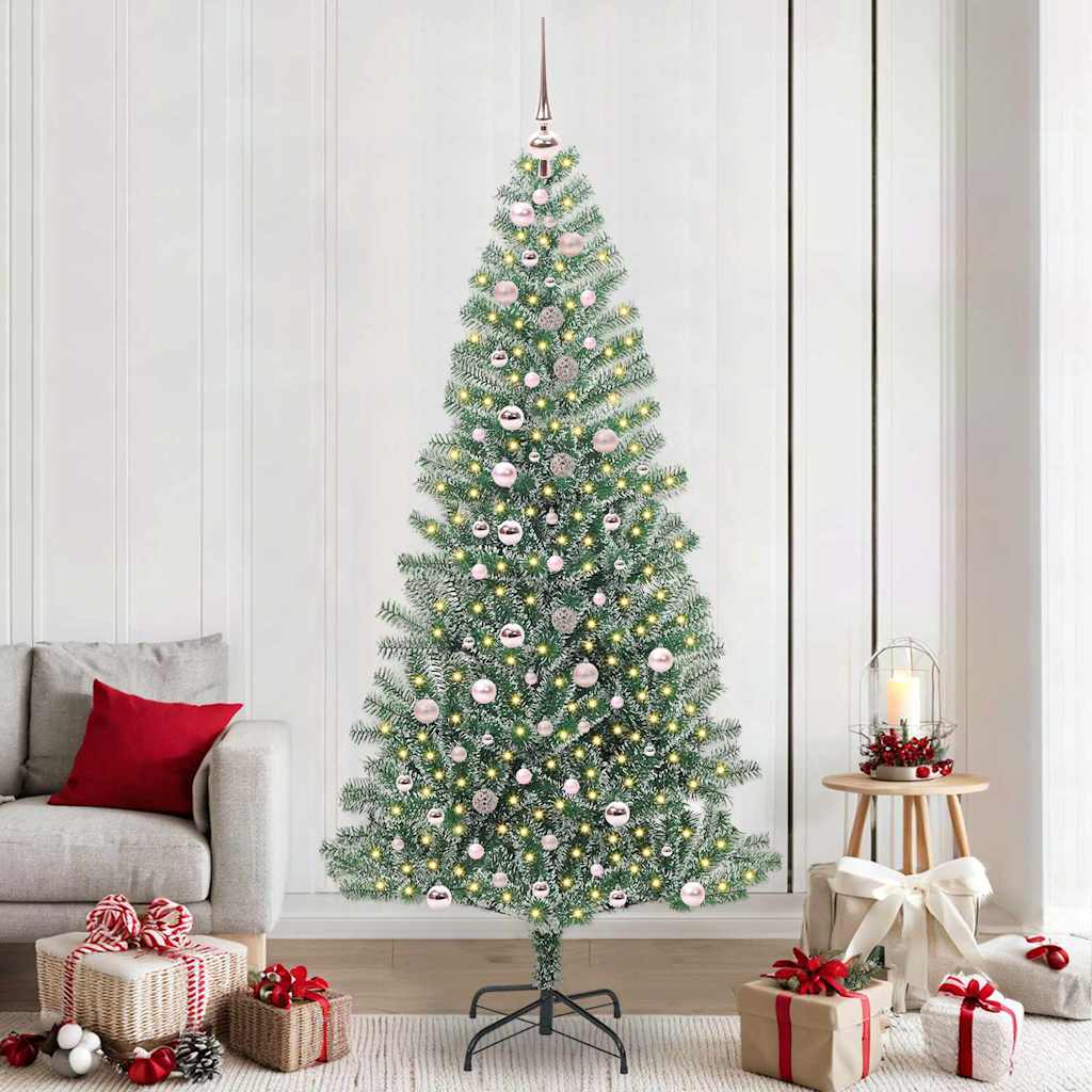 Arbre de Noël artificiel floconné de neige avec lumière LED