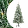 vidaXL Kunstlik j&otilde;ulupuu lumeja fluffiga koos LED-valgusega 240 cm