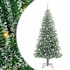 vidaXL Kunstlik j&otilde;ulupuu lumeja fluffiga koos LED-valgusega 240 cm