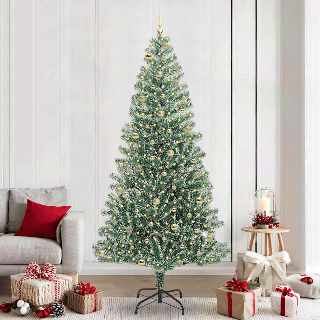 Arbre de Noël artificiel floconné de neige avec lumière LED