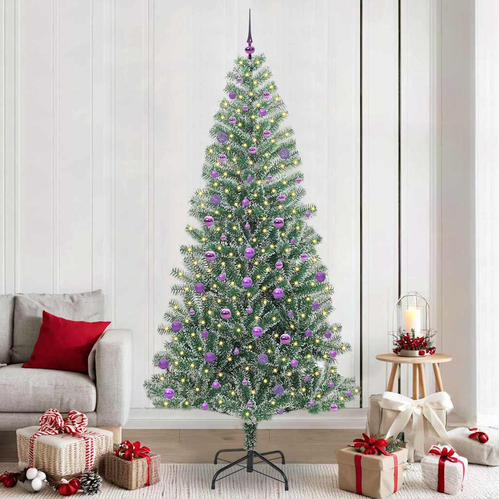 Arbre de Noël artificiel floconné de neige avec lumière LED