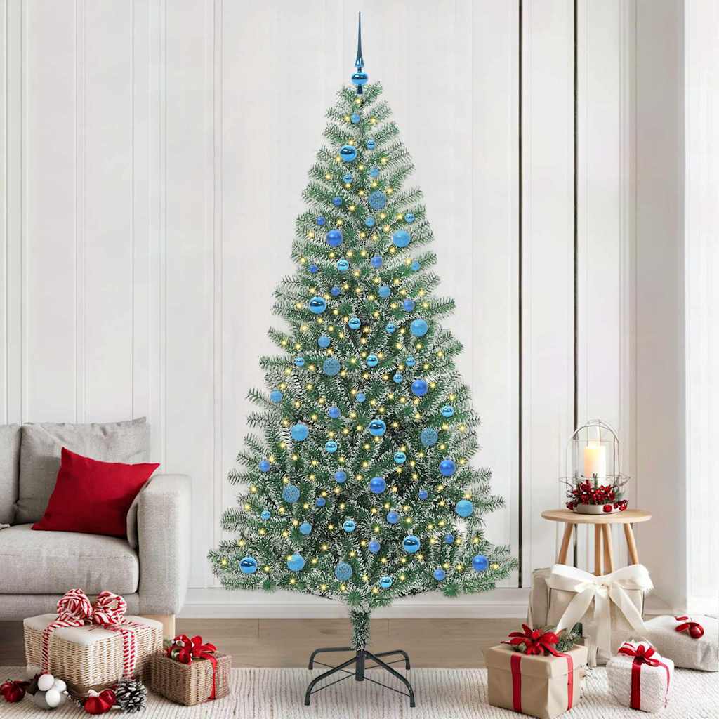 Arbre de Noël artificiel floconné de neige avec lumière LED