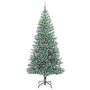Umělý vánoční stromeček se sněhem a LED osvětlením 240 cm - obrázek 3