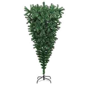 Otočený umělý vánoční stromeček s nákladami Zelená 180 cm PVC - obrázek 5