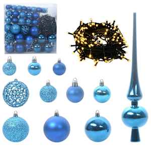 Umělý pre-lit vánoční stromek vzhůru nohama se sadou koulí PVC - obrázek 6