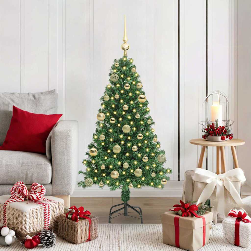Sapin de Noël artificiel Vert 120 cm PVC, Acier et Plastique