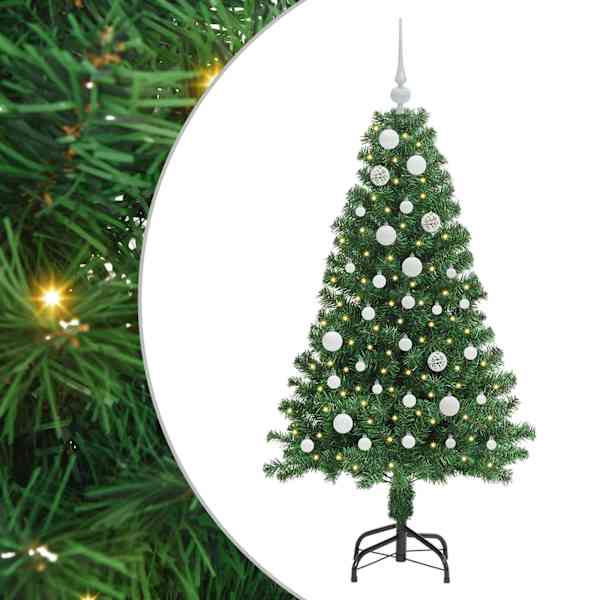 vidaXL Tehisj&otilde;ulupuu Roheline 150 cm PVC ja Teras ja Plast
