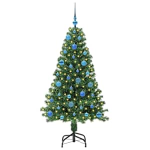 Umělý vánoční stromeček Zelená 150 cm PVC, ocel a plast - obrázek 3